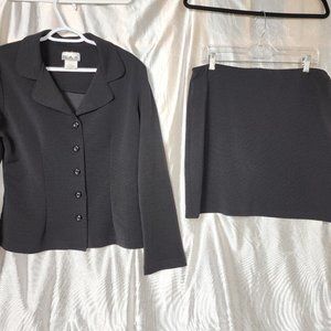 Pre-owned G.A.S. Black Jacket and Mini Skirt Set sz 13 Great Condition and CUTE